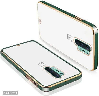 Imperium Chrome Plated Transparent Silicone Back Cover for OnePlus 8 Pro (Green).