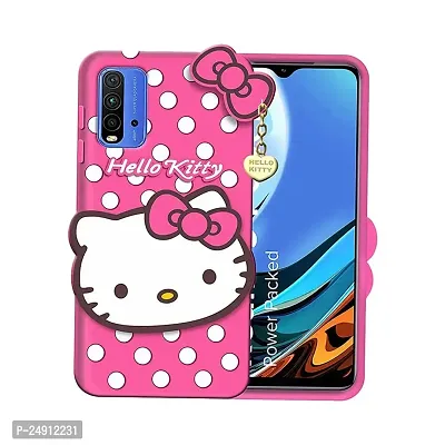 Imperium 3D Hello Kitty Soft Rubber-Silicon Back Cover for Redmi 9 Power