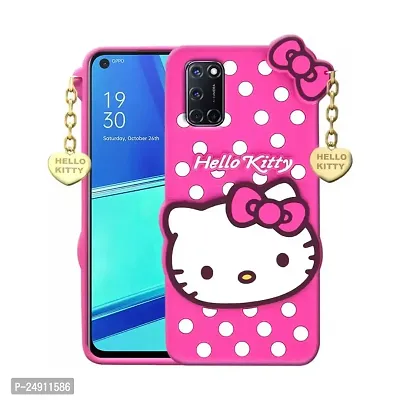 Imperium 3D Hello Kitty Soft Rubber-Silicon Back Cover for Oppo A52