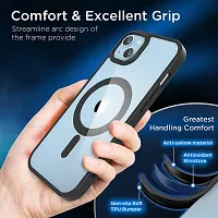 Imperium Clear [Wireless Charging Compatible], [Strong Magnet] [Non-Yellowing] [Military Grade Protection] Magnetic Slim Thin Bumper Phone Cover Compatible for Apple iPhone 14 Plus-thumb3