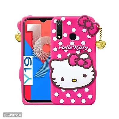 Imperium 3D Hello Kitty Soft Rubber-Silicon Back Cover for Vivo y19-thumb0