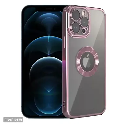 Imperium Clear Back Case for Apple iPhone 12 Pro [Never Yellow] Luxury Electroplating Protective Slim Thin Cover with Camera Lens Protector Design Compatible for Apple iPhone 12 Pro - Pink.