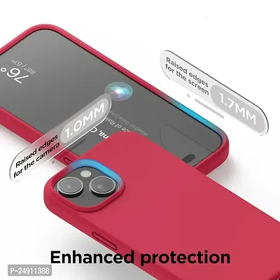 Imperium Silicone Back Case for Apple iPhone 15 Plus |Liquid Silicone| Thin, Slim, Soft Rubber Gel Case | Raised Bezels for Extra Protection of Camera  Screen (Brick Red).-thumb4