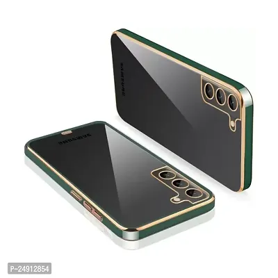 Imperium Chrome Plated Transparent Silicone Back Cover for Samsung Galaxy S21(Green).-thumb0
