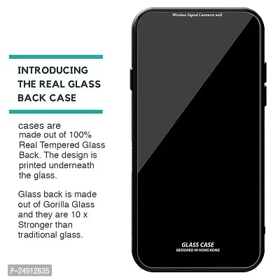 Imperium Toughened Glossy Hybrid Back Case for Realme C25Y (Tempered Glass Back Panel + TPU Frame) Compatible for Realme C25Y - Black-thumb3