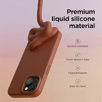 Imperium Silicone Back Case for Apple iPhone 15 |Liquid Silicone| Thin, Slim, Soft Rubber Gel Case | Raised Bezels for Extra Protection of Camera  Screen (Brown).-thumb1