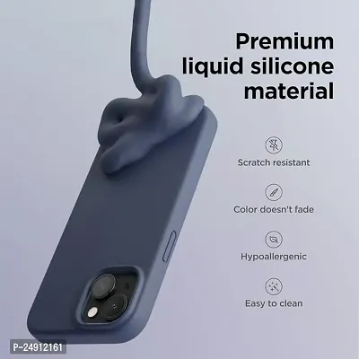 Imperium Silicone Back Case for Apple iPhone 15 Plus |Liquid Silicone| Thin, Slim, Soft Rubber Gel Case | Raised Bezels for Extra Protection of Camera  Screen (Navy Blue).-thumb2