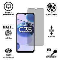 Imperium Frosted Matte Finish (Anti-Scratch) Tempered Glass Screen Protector for Realme C35-thumb1