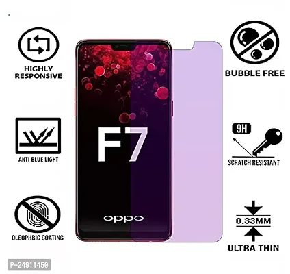 Imperium Anti Blue Light (Blue Light Resistant to Protect your Eyes) Tempered Glass Screen Protector for Oppo F7-thumb2