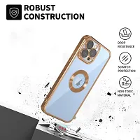 Imperium Clear Back Case for Apple iPhone 12 Pro [Never Yellow] Luxury Electroplating Protective Slim Thin Cover with Camera Lens Protector Design Compatible for Apple iPhone 12 Pro - Gold.-thumb4