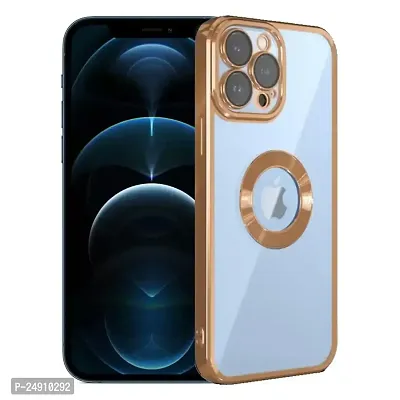 Imperium Clear Back Case for Apple iPhone 12 Pro [Never Yellow] Luxury Electroplating Protective Slim Thin Cover with Camera Lens Protector Design Compatible for Apple iPhone 12 Pro - Gold.-thumb0