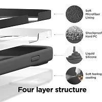 Imperium Silicone Back Case for Apple iPhone 13 |Liquid Silicone| Thin, Slim, Soft Rubber Gel Case | Raised Bezels for Extra Protection of Camera  Screen (Dark Grey).-thumb2