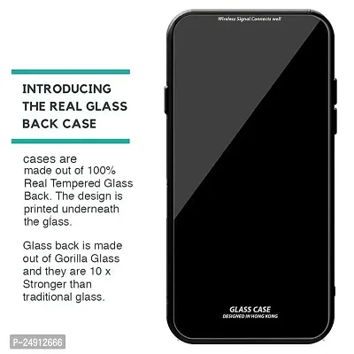 Imperium Toughened Glossy Hybrid Back Case for Samsung Galaxy A03s (Tempered Glass Back Panel + TPU Frame) Compatible for Samsung Galaxy A03s - Black.-thumb3