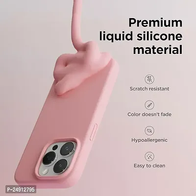 Imperium Silicone Back Case for Apple iPhone 15 Pro Max |Liquid Silicone| Thin, Slim, Soft Rubber Gel Case | Raised Bezels for Extra Protection of Camera  Screen (Pink).-thumb2