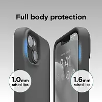 Imperium Silicone Back Case for Apple iPhone 13 |Liquid Silicone| Thin, Slim, Soft Rubber Gel Case | Raised Bezels for Extra Protection of Camera  Screen (Dark Grey).-thumb3