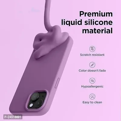 Imperium Silicone Back Case for Apple iPhone 15 Plus |Liquid Silicone| Thin, Slim, Soft Rubber Gel Case | Raised Bezels for Extra Protection of Camera  Screen (Violet).-thumb2