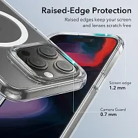 Imperium Wireless Charging case for Apple iPhone 15 Pro Max |Shock-Proof Military Grade Protection | Thin  Slim | Raised Bezels for Extra Protection of Camera  Screen (Transparent  White).-thumb2