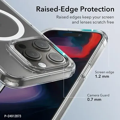 Imperium Wireless Charging case for Apple iPhone 15 Pro Max |Shock-Proof Military Grade Protection | Thin  Slim | Raised Bezels for Extra Protection of Camera  Screen (Transparent  White).-thumb3