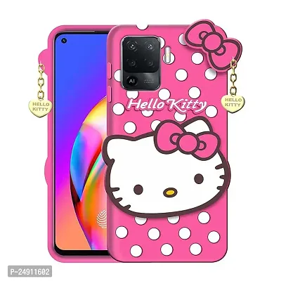 Imperium 3D Hello Kitty Soft Rubber-Silicon Back Cover for Oppo F19 Pro