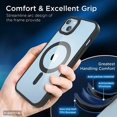 Imperium Clear [Wireless Charging Compatible], [Strong Magnet] [Non-Yellowing] [Military Grade Protection] Magnetic Slim Thin Bumper Phone Cover Compatible for Apple iPhone 14-thumb4