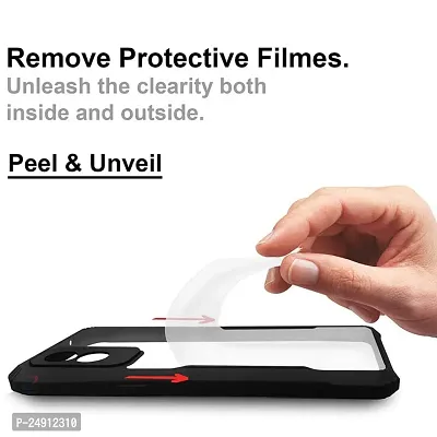 Imperium Realme 9 Pro Shockproof Bumper Crystal Clear Back Cover | 360 Degree Protection TPU+PC | Camera Protection | Acrylic Transparent Back Cover for Realme 9 Pro - Black.-thumb4