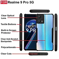 Imperium Realme 9 Pro Shockproof Bumper Crystal Clear Back Cover | 360 Degree Protection TPU+PC | Camera Protection | Acrylic Transparent Back Cover for Realme 9 Pro - Black.-thumb1