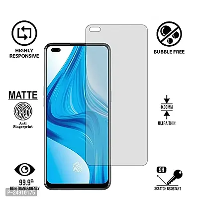 Imperium Frosted Matte Finish (Anti -Scratch) Tempered Glass Screen Protector for Oppo F17 Pro-thumb2