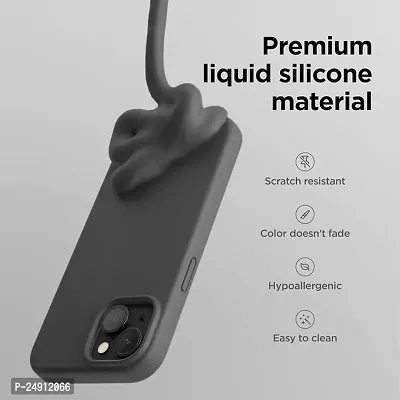 Imperium Silicone Back Case for Apple iPhone 15 Plus |Liquid Silicone| Thin, Slim, Soft Rubber Gel Case | Raised Bezels for Extra Protection of Camera  Screen (Dark Grey).-thumb2