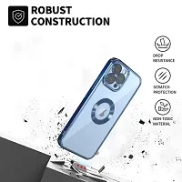 Imperium Clear Back Case for Apple iPhone 13 Pro Max [Never Yellow] Luxury Electroplating Protective Slim Thin Cover with Camera Lens Protector Design Compatible for Apple iPhone 13 Pro Max - Blue.-thumb4