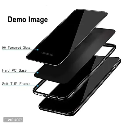 Imperium Toughened Glossy Hybrid Back Case for Realme 8i (Tempered Glass Back Panel + TPU Frame) Compatible for Realme 8i - Black-thumb3