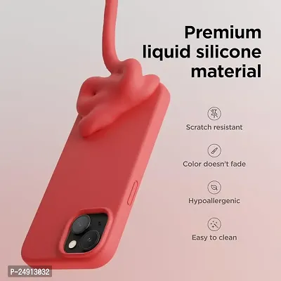 Imperium Silicone Back Case for Apple iPhone 15 |Liquid Silicone| Thin, Slim, Soft Rubber Gel Case | Raised Bezels for Extra Protection of Camera  Screen (Red).-thumb2