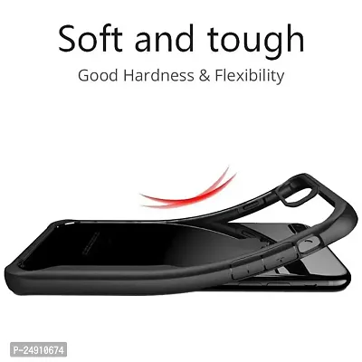 Imperium Oppo F17 Shockproof Bumper Crystal Clear Back Cover | 360 Degree Protection TPU+PC | Camera Protection | Acrylic Transparent Back Cover for Oppo F17 - Black.-thumb2