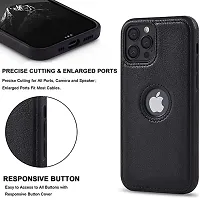 Imperium Leatherette Back Case for Apple iPhone 12 Pro Max (with Logo Cut) Compatible for Apple iPhone 12 Pro Max - Black-thumb4