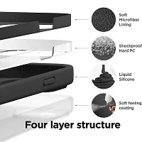 Imperium Silicone Back Case for Apple iPhone 13 |Liquid Silicone| Thin, Slim, Soft Rubber Gel Case | Raised Bezels for Extra Protection of Camera  Screen (Black).-thumb2