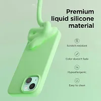 Imperium Silicone Back Case for Apple iPhone 15 Plus |Liquid Silicone| Thin, Slim, Soft Rubber Gel Case | Raised Bezels for Extra Protection of Camera  Screen (Light Green).-thumb1