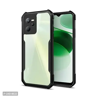 Imperium Realme Narzo 50A Prime Shockproof Bumper Crystal Clear Back Cover | 360 Degree Protection TPU+PC | Camera Protection | Acrylic Transparent Back Cover for Realme Narzo 50A Prime - Black.