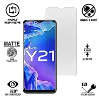 Imperium Frosted Matte Finish (Anti -Scratch) Tempered Glass Screen Protector for Vivo Y21-thumb1