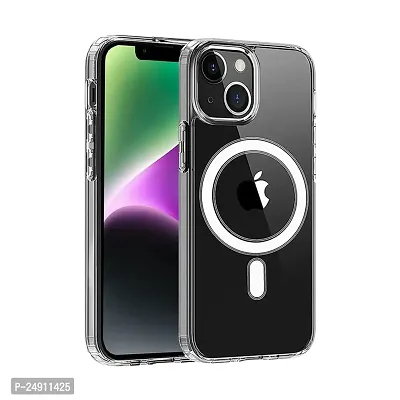 Imperium Apple iPhone 14 Hybrid Magnetic Case| Supports Magnetic Wireless Charging| (TPU + Polycarbonate) Compatible for Apple iPhone 14 - Transparent