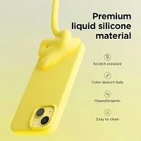 Imperium Silicone Back Case for Apple iPhone 15 Plus |Liquid Silicone| Thin, Slim, Soft Rubber Gel Case | Raised Bezels for Extra Protection of Camera  Screen (Yellow).-thumb1