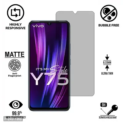 Imperium Frosted Matte Finish (Anti -Scratch) Tempered Glass Screen Protector for Vivo Y75 4G-thumb2