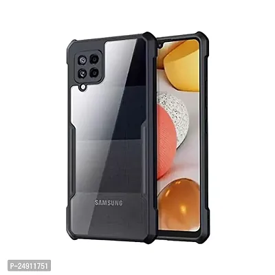 Imperium Samsung Galaxy A42 5G Shockproof Bumper Crystal Clear Back Cover | 360 Degree Protection TPU+PC | Camera Protection | Acrylic Transparent Back Cover for Samsung Galaxy A42 5G- Black.-thumb0
