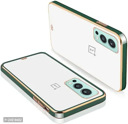 Imperium Chrome Plated Transparent Silicone Back Cover for OnePlus Nord 2 5G (Green).