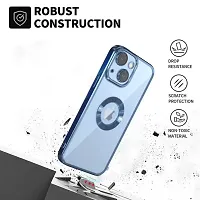 Imperium Clear Back Case for Apple iPhone 13 [Never Yellow] Luxury Electroplating Protective Slim Thin Cover with Camera Lens Protector Design Compatible for Apple iPhone 13 - Blue.-thumb4