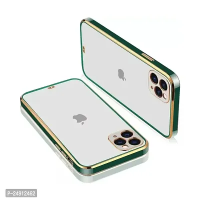 Imperium Chrome Plated Transparent Silicone Back Cover for Apple iPhone 11 Pro (Green).