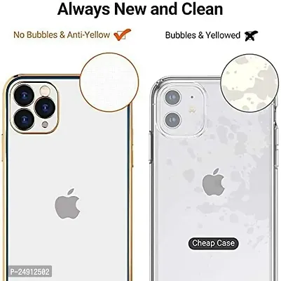 Imperium Chrome Plated Transparent Silicone Back Cover for Apple iPhone 12 Pro (White).-thumb4