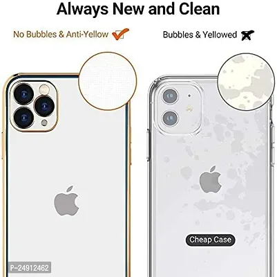 Imperium Chrome Plated Transparent Silicone Back Cover for Apple iPhone 11 Pro (Green).-thumb4