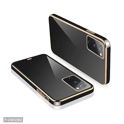 Imperium Chrome Plated Transparent Silicone Back Cover for Samsung Galaxy S20 FE (Black).