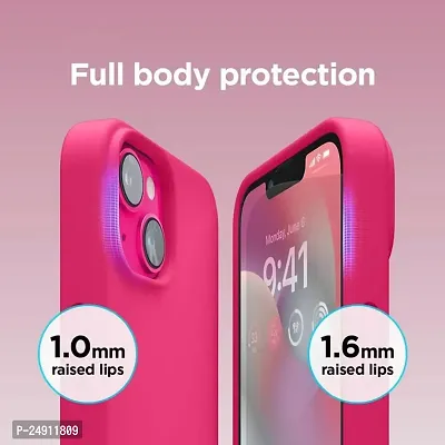 Imperium Silicone Back Case for Apple iPhone 13 |Liquid Silicone| Thin, Slim, Soft Rubber Gel Case | Raised Bezels for Extra Protection of Camera  Screen (Pink).-thumb4