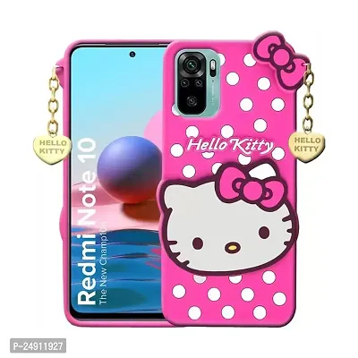 Imperium 3D Hello Kitty Soft Rubber-Silicon Back Cover for Redmi Note 10  Redmi Note 10s