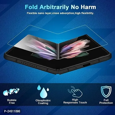 Imperium HD Clear Screen Protector (Full Covered Outer + Inside TPU Film + Back Panel) designed for Samsung Galaxy Fold 3 5G - Transaprent-thumb5